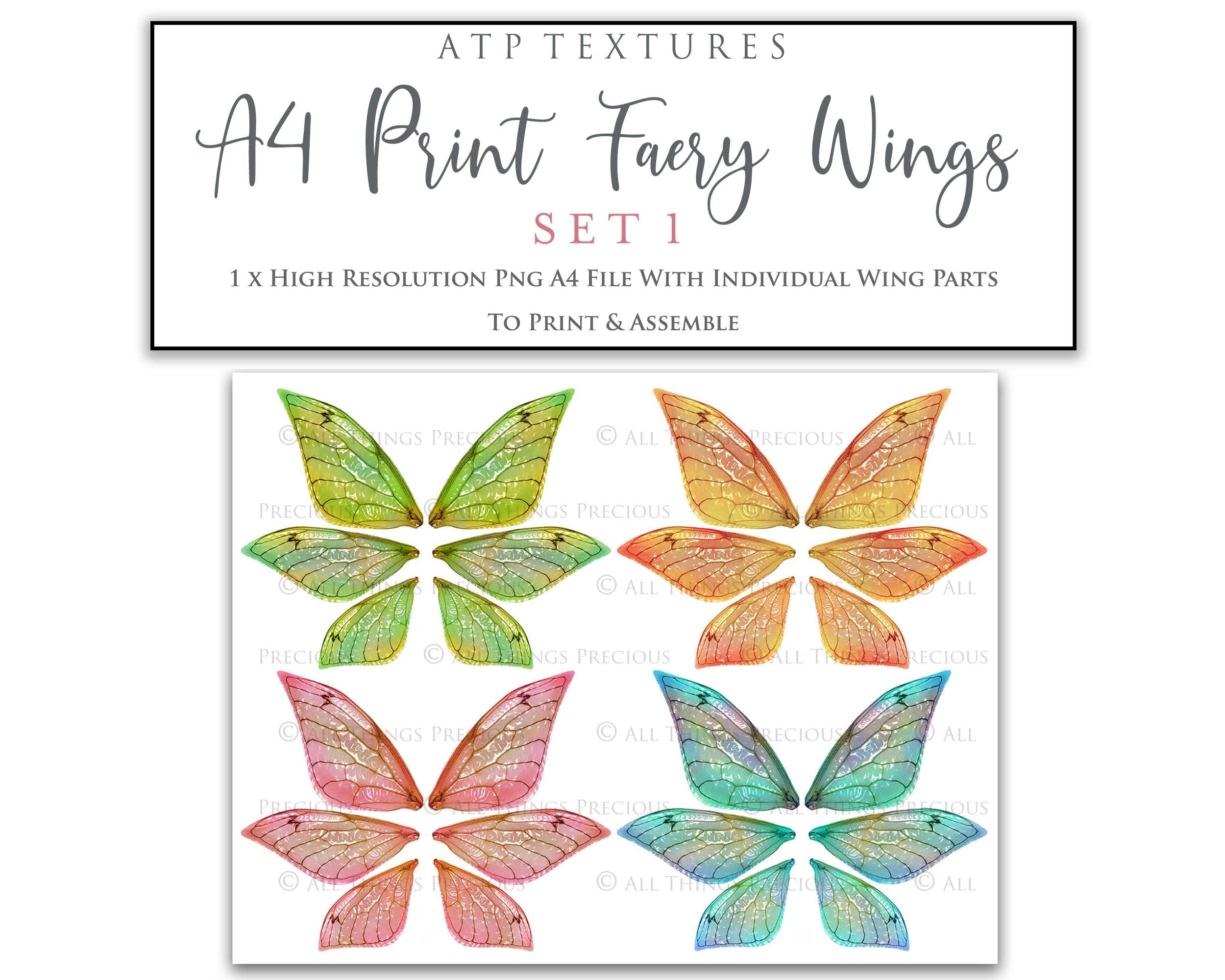 PRINTABLE FAIRY WINGS Set 11